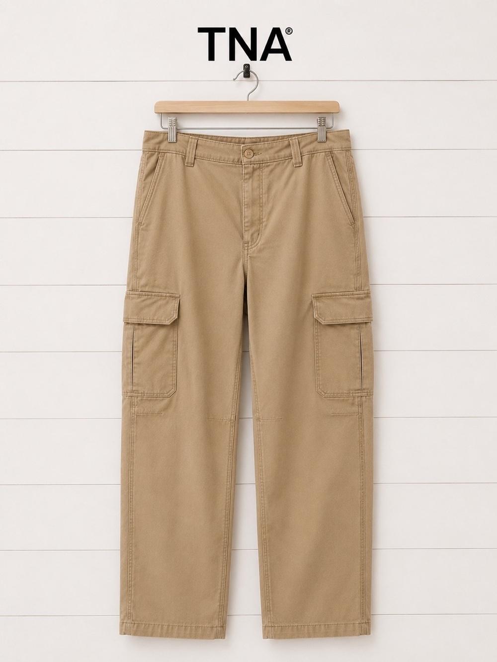 TNA Beige Cargo  Pants Size 12